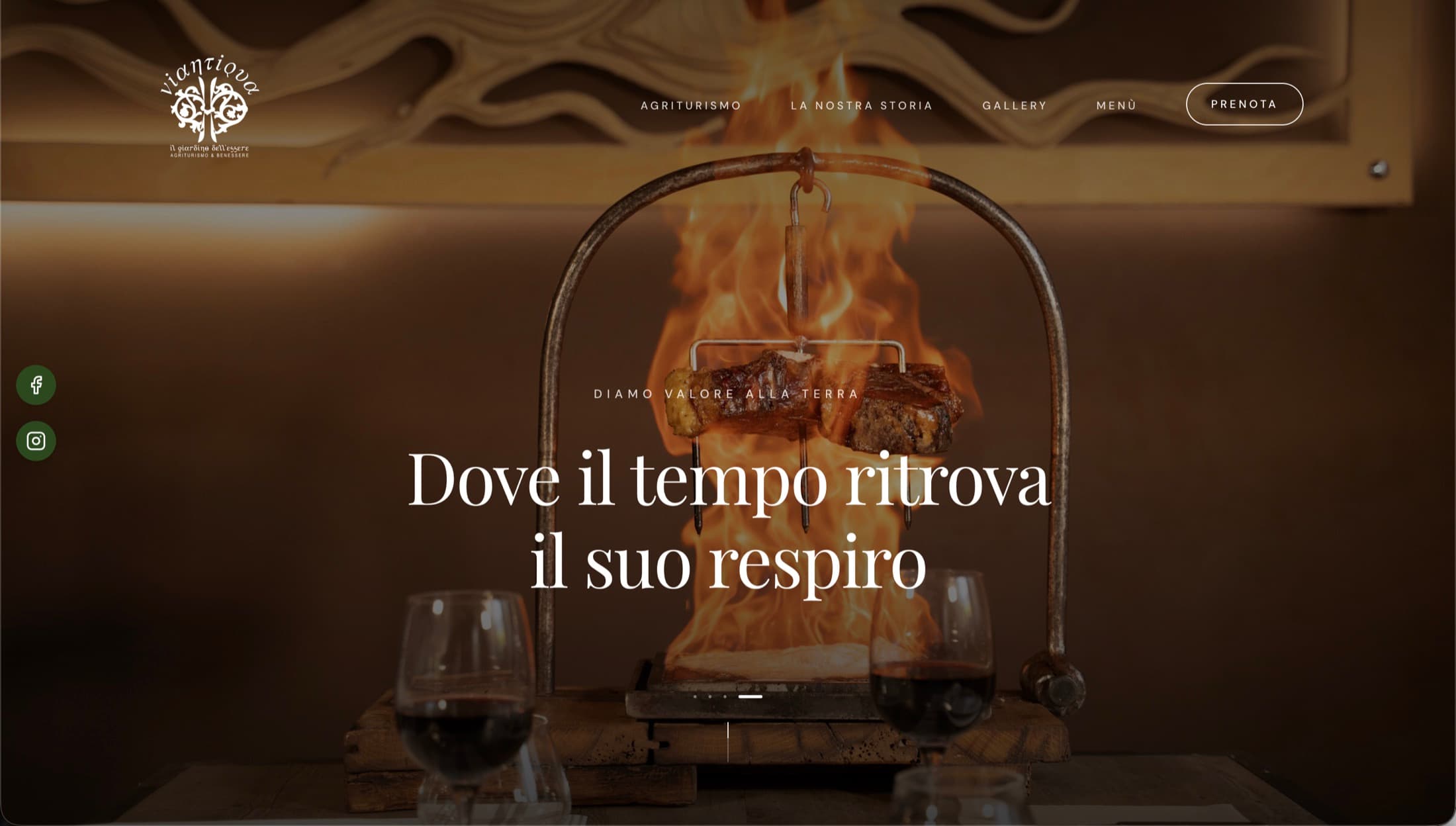 Homepage del sito Viantiqua